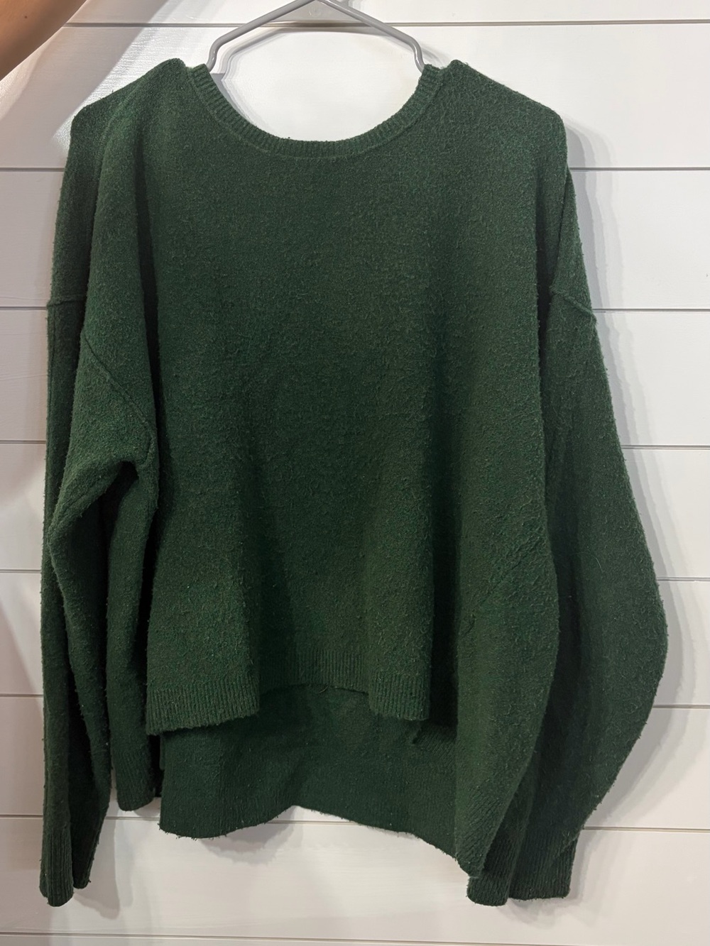 Free People Dark Green Crewneck Sweater